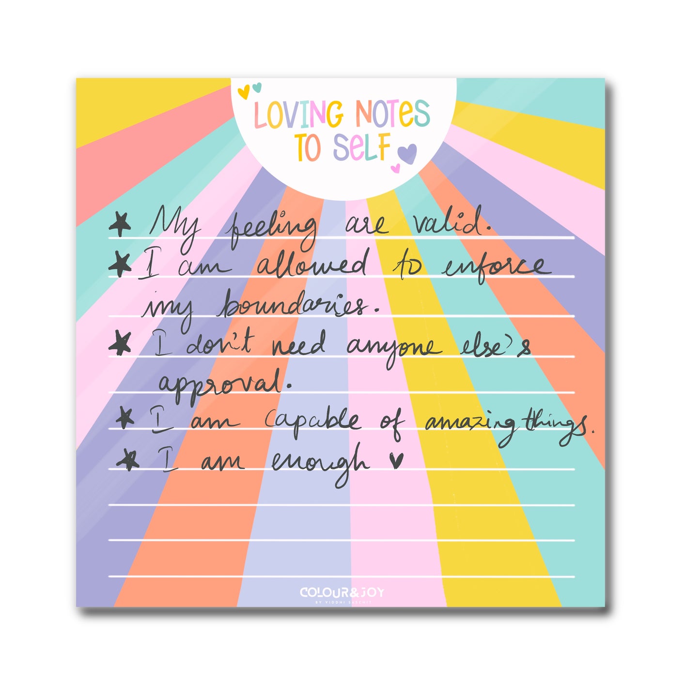 Loving Notes to Self - 8"x8"