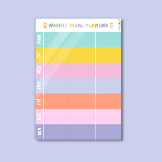 Weekly Meal Planner - A4 (8.3"x11.7")