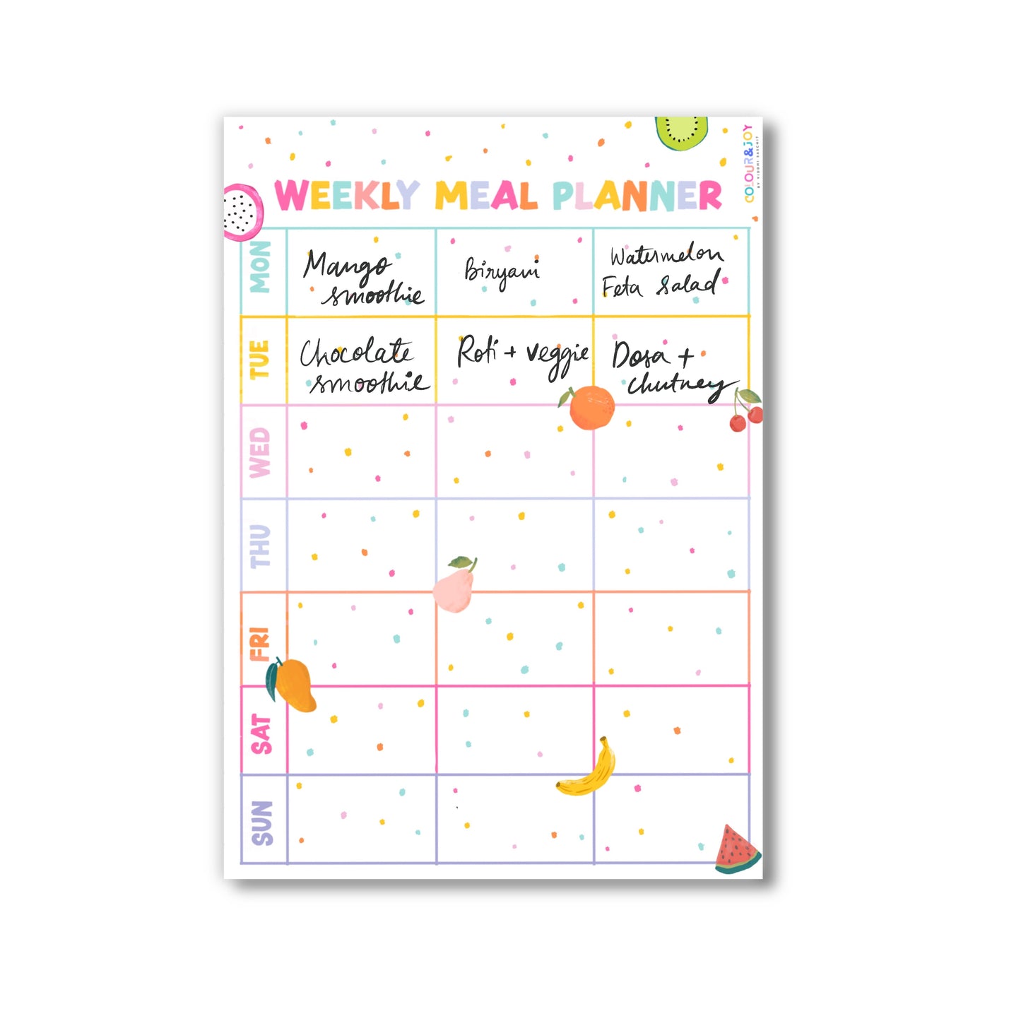 Weekly Meal Planner (2) - A4 (8.3"x11.7")