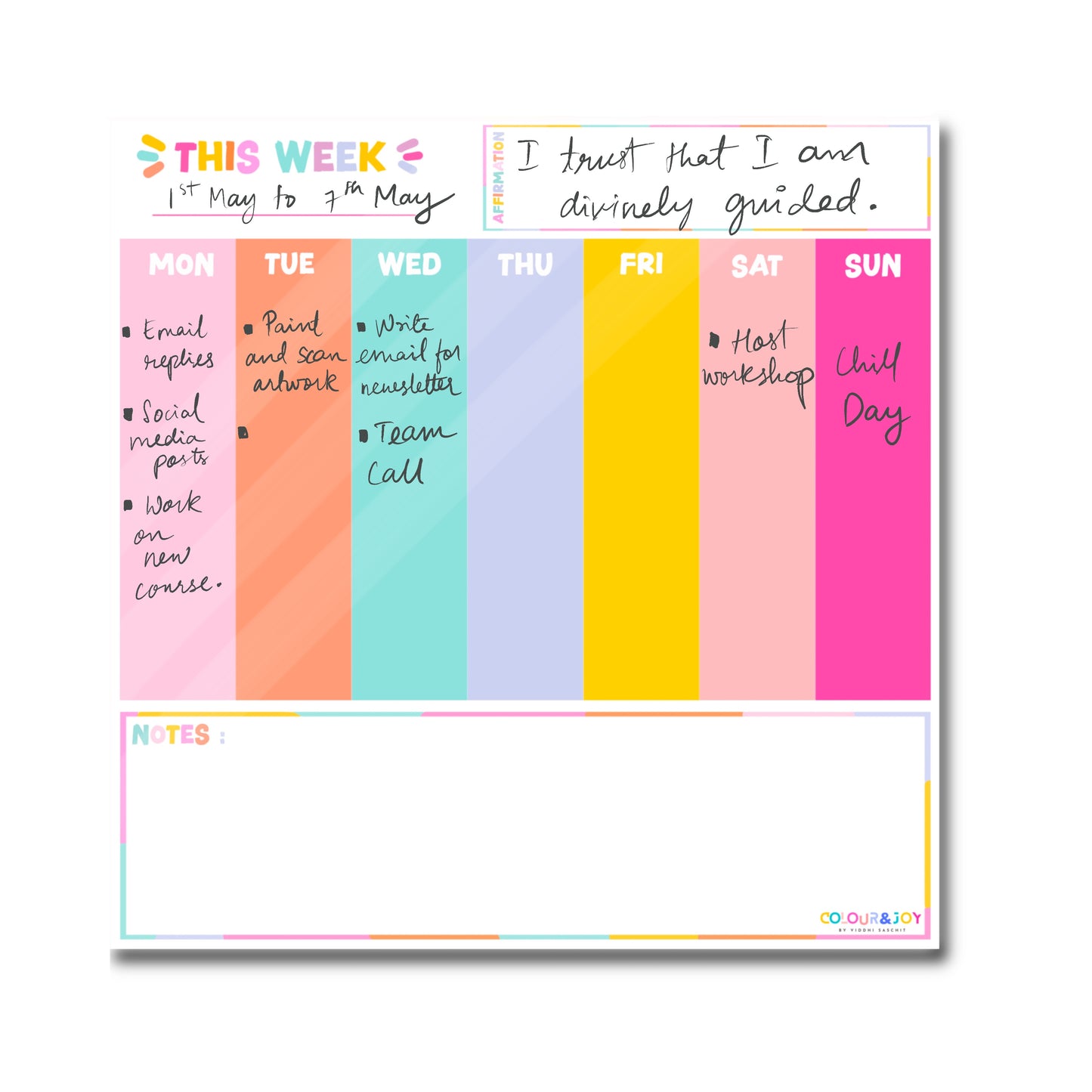 Weekly Planner - 16"x16"