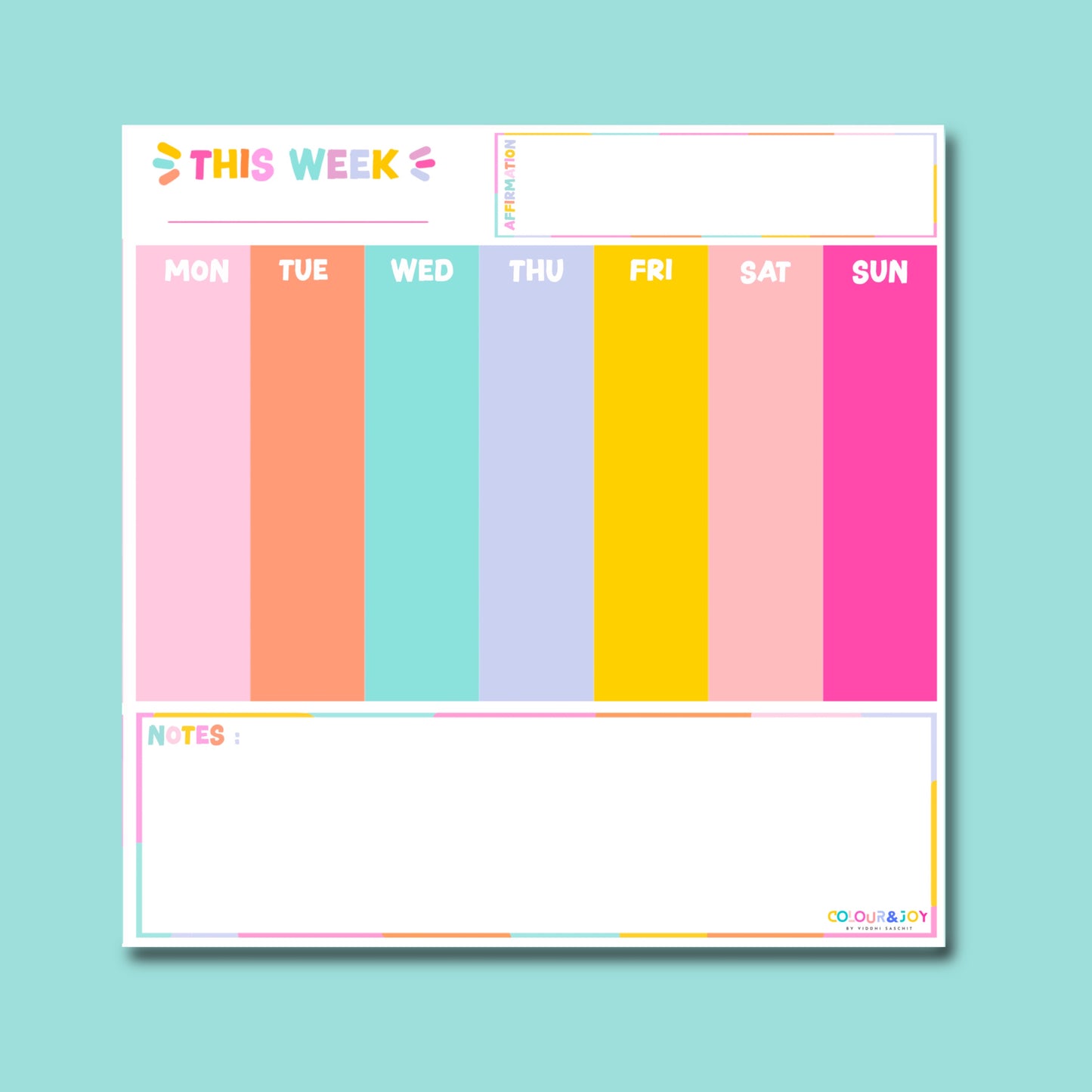 Weekly Planner - 16"x16"