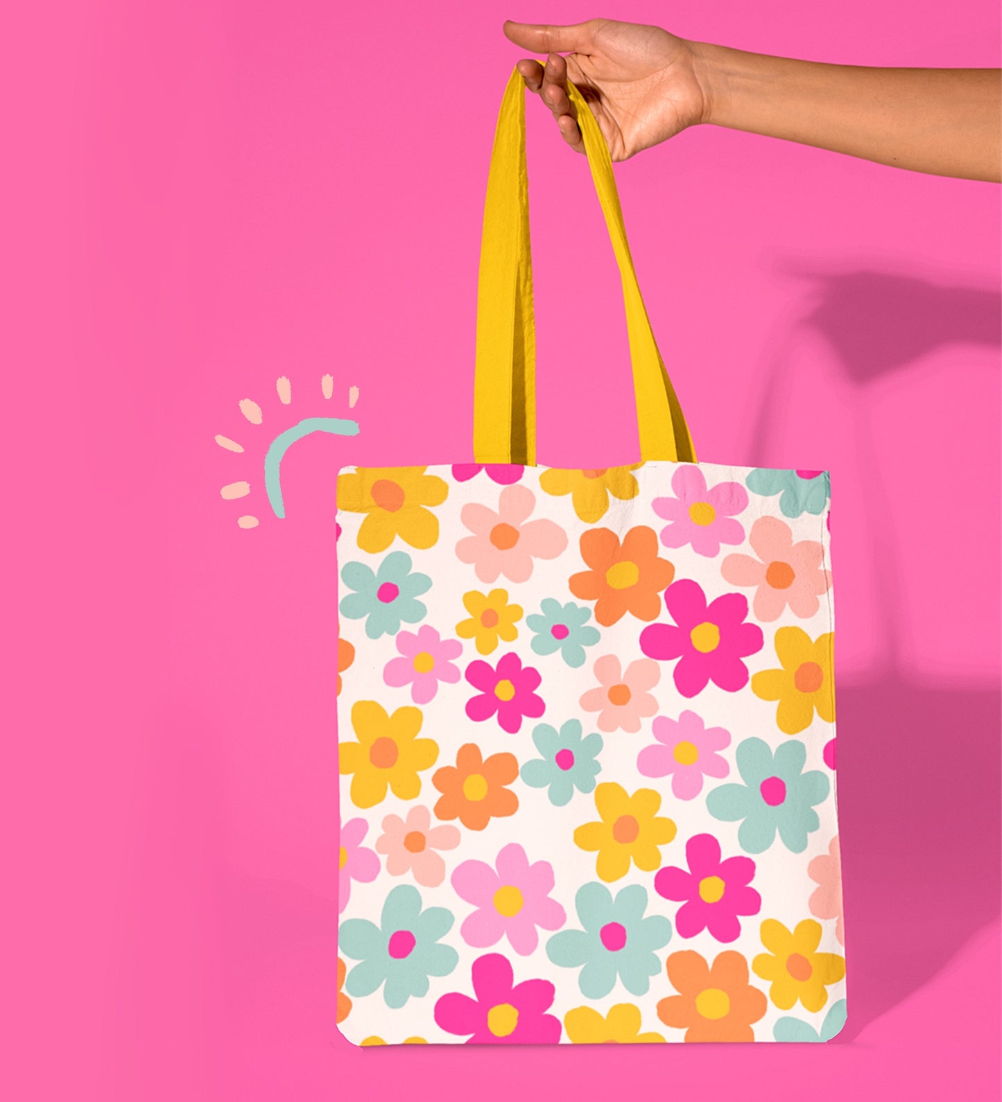 Summer Flowers - All Over Printed Zipper Tote